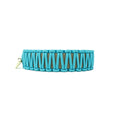 Bild in Galerie-Betrachter laden, Biothane Paracord Halsband "Beige/Türkis"