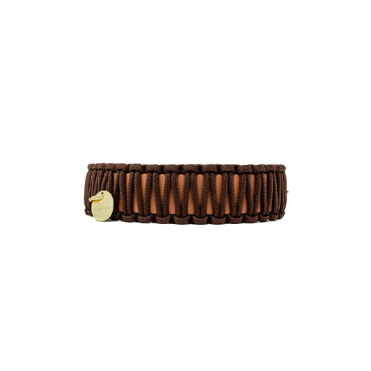 Biothane Paracord Halsband "Cognac/Dunkelbraun"