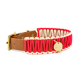 Bild in Galerie-Betrachter laden, Biothane Paracord Halsband "Cognac/Lachspink-Creme"