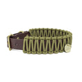 Bild in Galerie-Betrachter laden, Biothane Paracord Halsband "Dunkelbraun/Oliv"