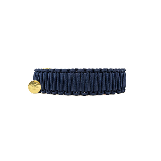 Biothane Paracord Halsband "Dunkelblau/Dunkelblau"