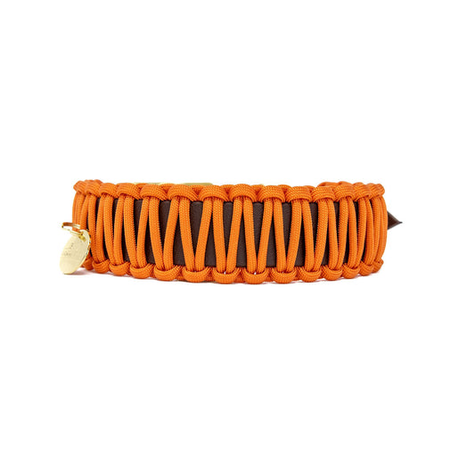 Biothane Paracord Halsband "Dunkelbraun/Fox"