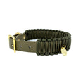 Bild in Galerie-Betrachter laden, Biothane Paracord Halsband "Oliv/Dunkeloliv"