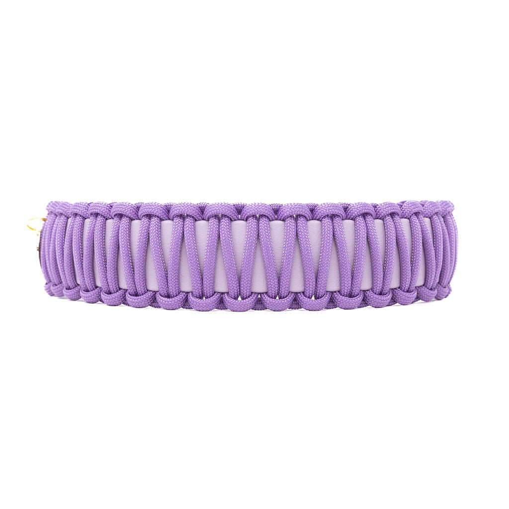 Biothane Paracord Halsband "Pastellila/Pastellila"