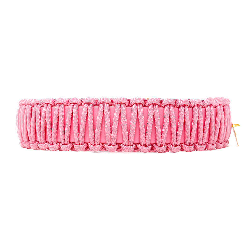 Biothane Paracord Halsband "Pastellrosa/Pastellrosa"