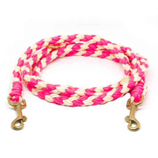 Paracord Leine "Creme/Lachspink"