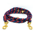 Load image into Gallery viewer, Paracord Leine "Dunkelblau/Dunkelrot"