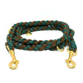 Load image into Gallery viewer, Paracord Leine "Dunkelbraun/Dunkelgrün"
