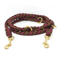 Load image into Gallery viewer, Paracord Leine "Dunkelbraun/Dunkelrot"