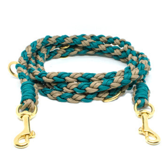 Paracord Leine "Tan/Petrol"