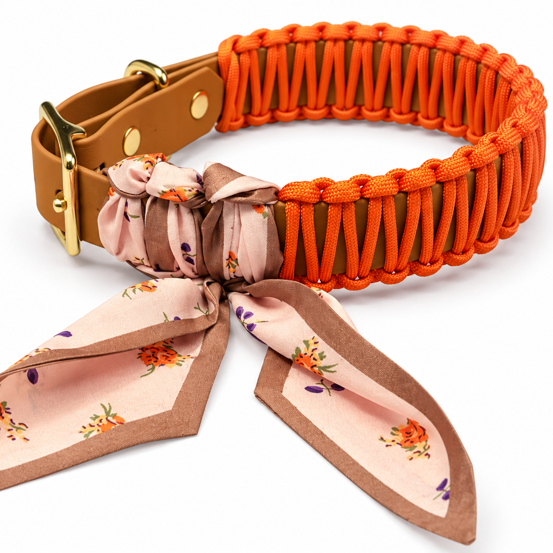 Collier en paracorde Biothane « Mauve/Mauve »