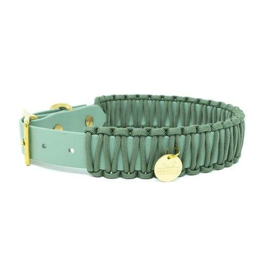 Biothane Paracord Halsband "Sagegrün/Sagegrün"