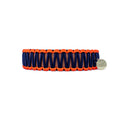 Bild in Galerie-Betrachter laden, Biothane Paracord Halsband "Cognac/Dunkelblau-Neonorange"
