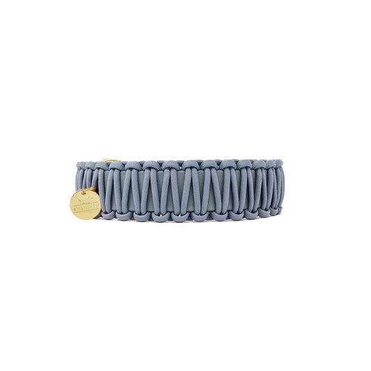 Biothane Paracord Halsband "Grau/Taubenblau"