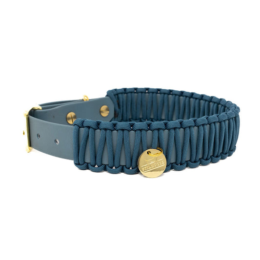 Biothane Paracord Halsband "Meeresblau/Meeresblau"