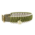 Bild in Galerie-Betrachter laden, Biothane Paracord Halsband "Oliv/Oliv-Creme"
