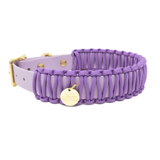 Biothane Paracord Halsband "Pastellila/Pastellila"