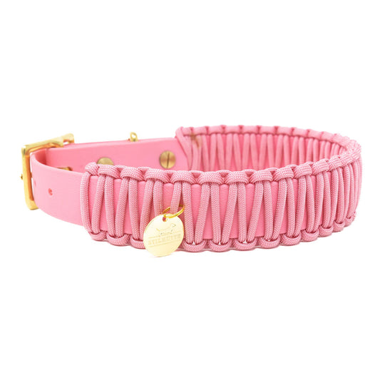 Biothane Paracord Halsband "Pastellrosa/Pastellrosa"