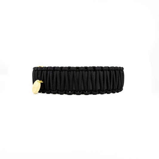 Biothane Paracord Halsband "Schwarz/Schwarz"