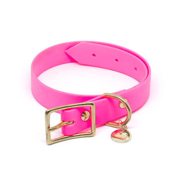 Biothane Halsband "Neonpink"