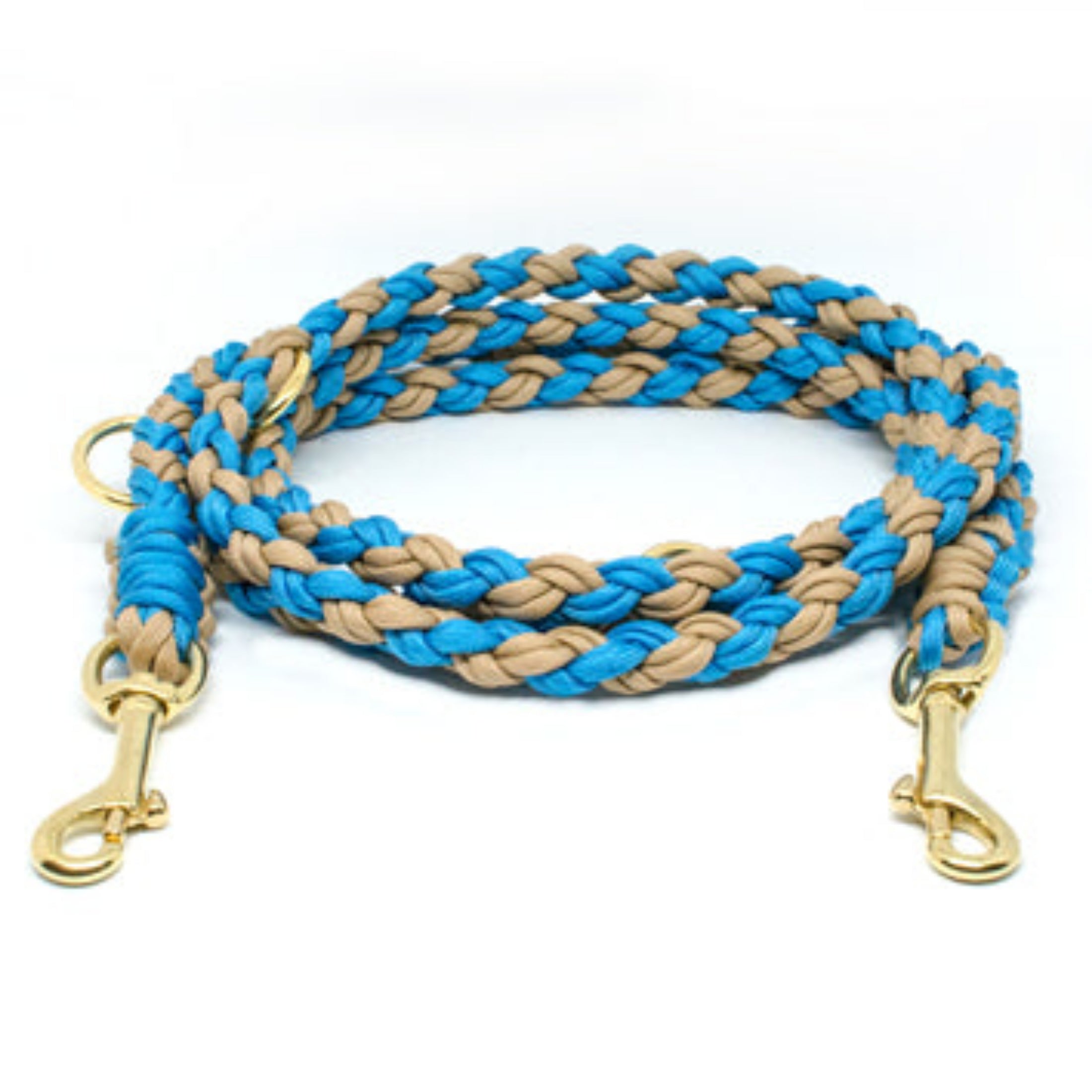 Paracord Leine "Beige/Cobaldblau"