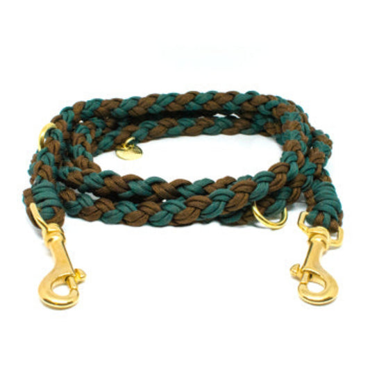 Paracord Leine "Dunkelbraun/Dunkelgrün"