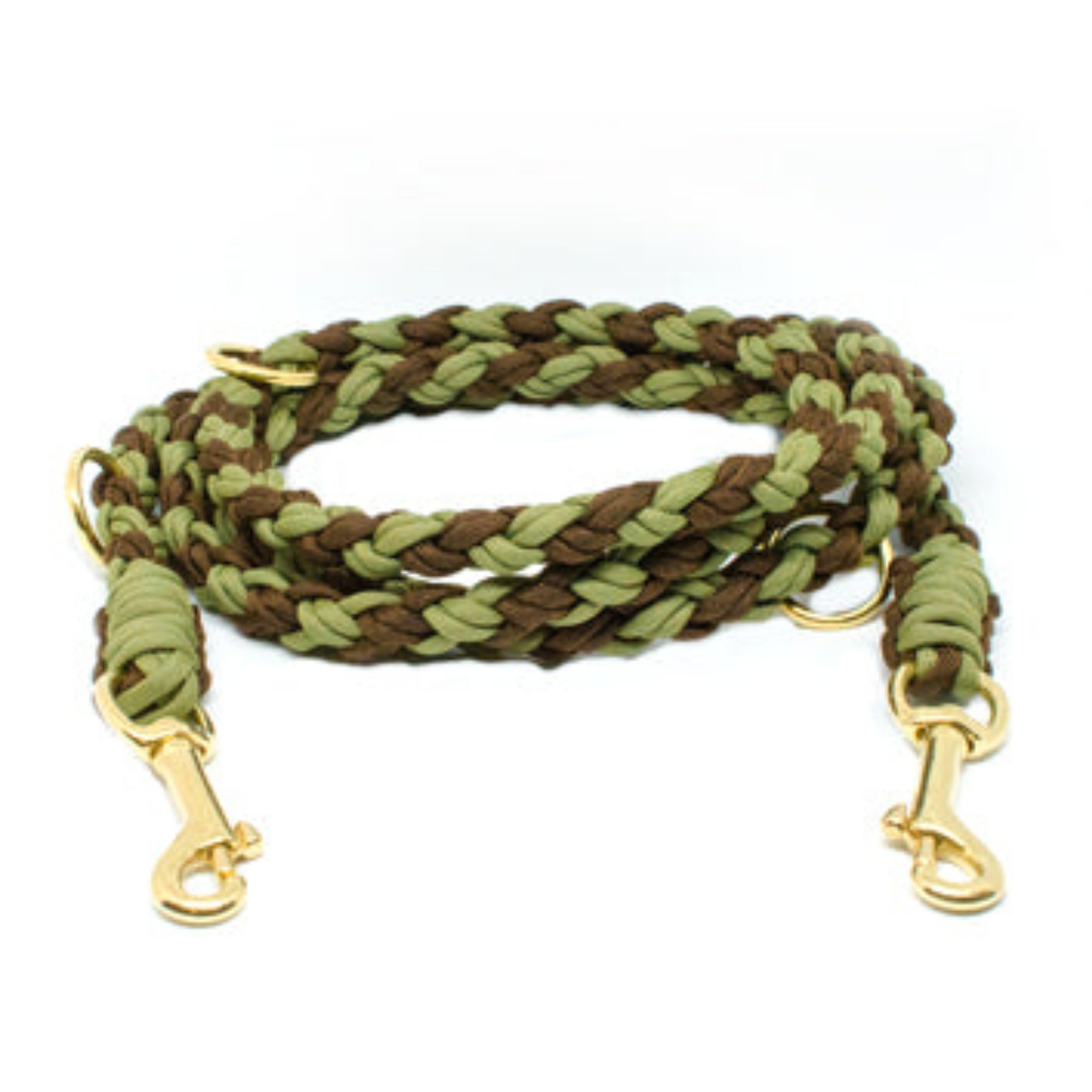 Paracord Leine "Dunkelbraun/Oliv"
