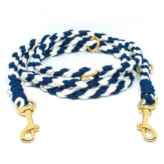 Paracord Leine "Weiß/Dunkelblau"