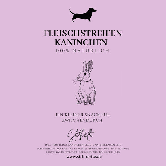 Strips of rabbit meat